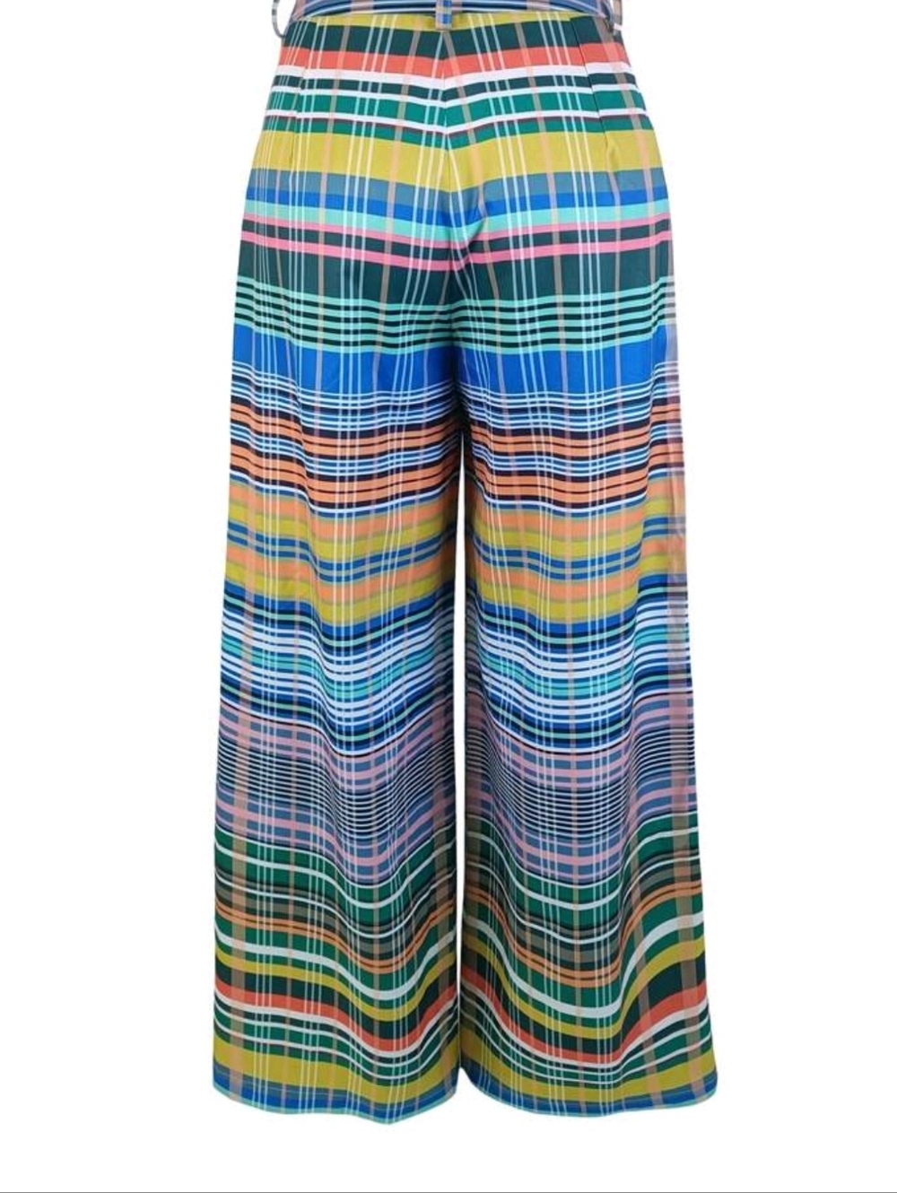 Women's Fashion Casual Plaid Loose Straight Leg Pants Spring - Picture 5 of 6